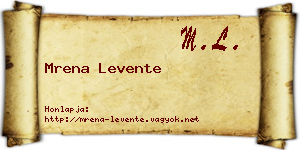 Mrena Levente névjegykártya